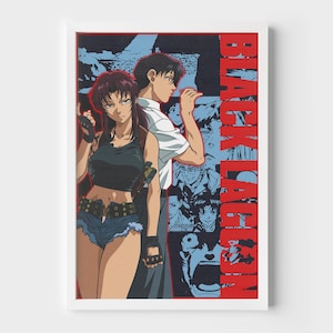 ブラック ラグーン アニメ ポスター | レヴィとロックのポスター | アニメ ウォール アート | ブラック ラグーン ウォール アート | ブラック ラグーン カンパニー