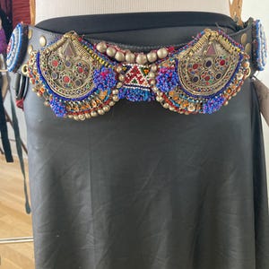 Tribal, Tribal, fusion, FCBD style,  Kuchi, vintage, patent, vintage coins, leather belt, bellydance, Festival, two piece dance belt