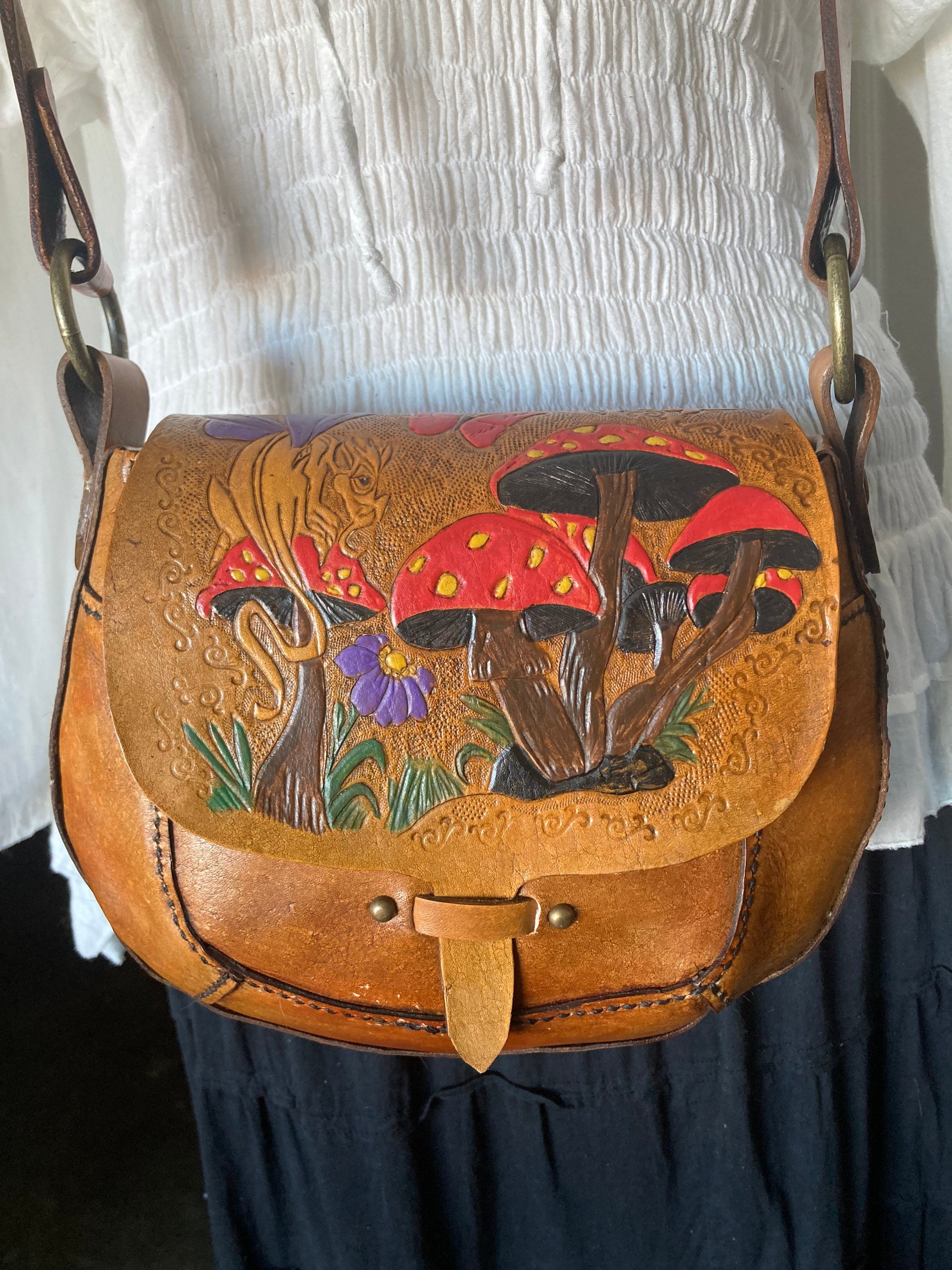 Women's Mushroom Leather Purse