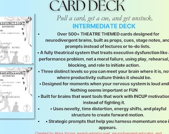 Executive Dysfunction Card Deck: ADHD, Autism (Digital Download)