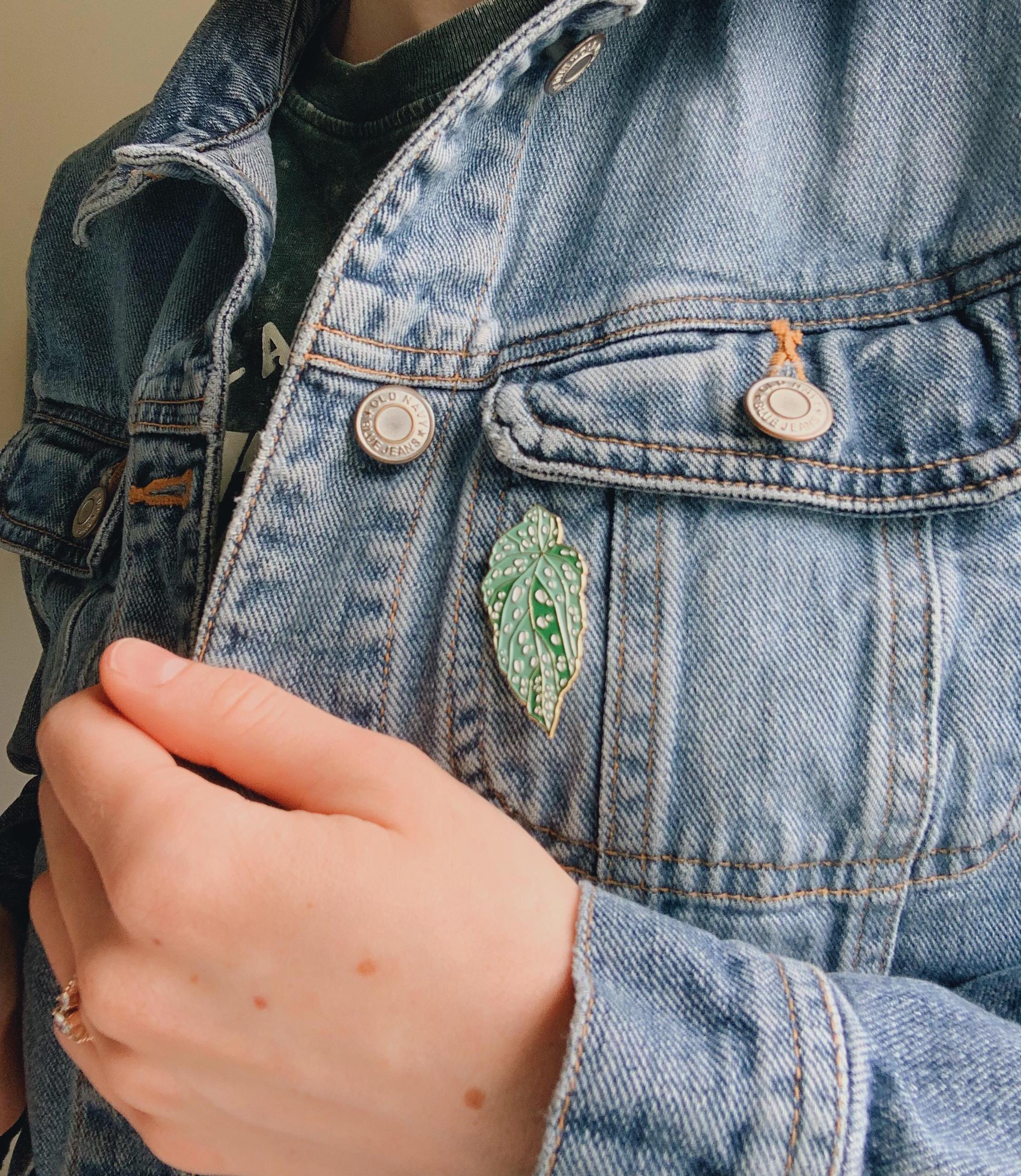 Begonia Maculata Enamel Pin | Houseplant Badge With Anti-spin Gold Base ...