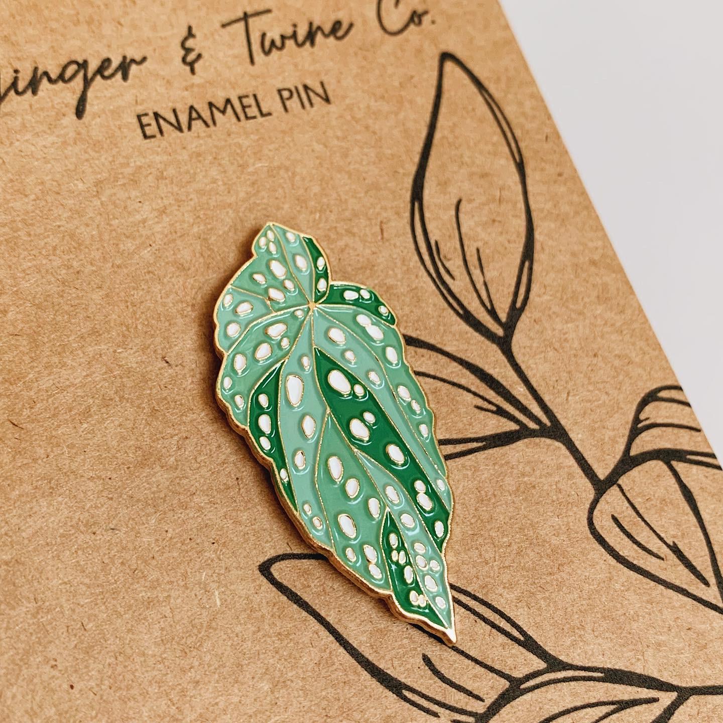 Begonia Maculata Enamel Pin | Houseplant Badge With Anti-spin Gold Base ...