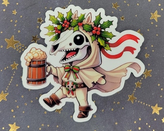 Pegatina de vinilo Holiday Mari Lwyd
