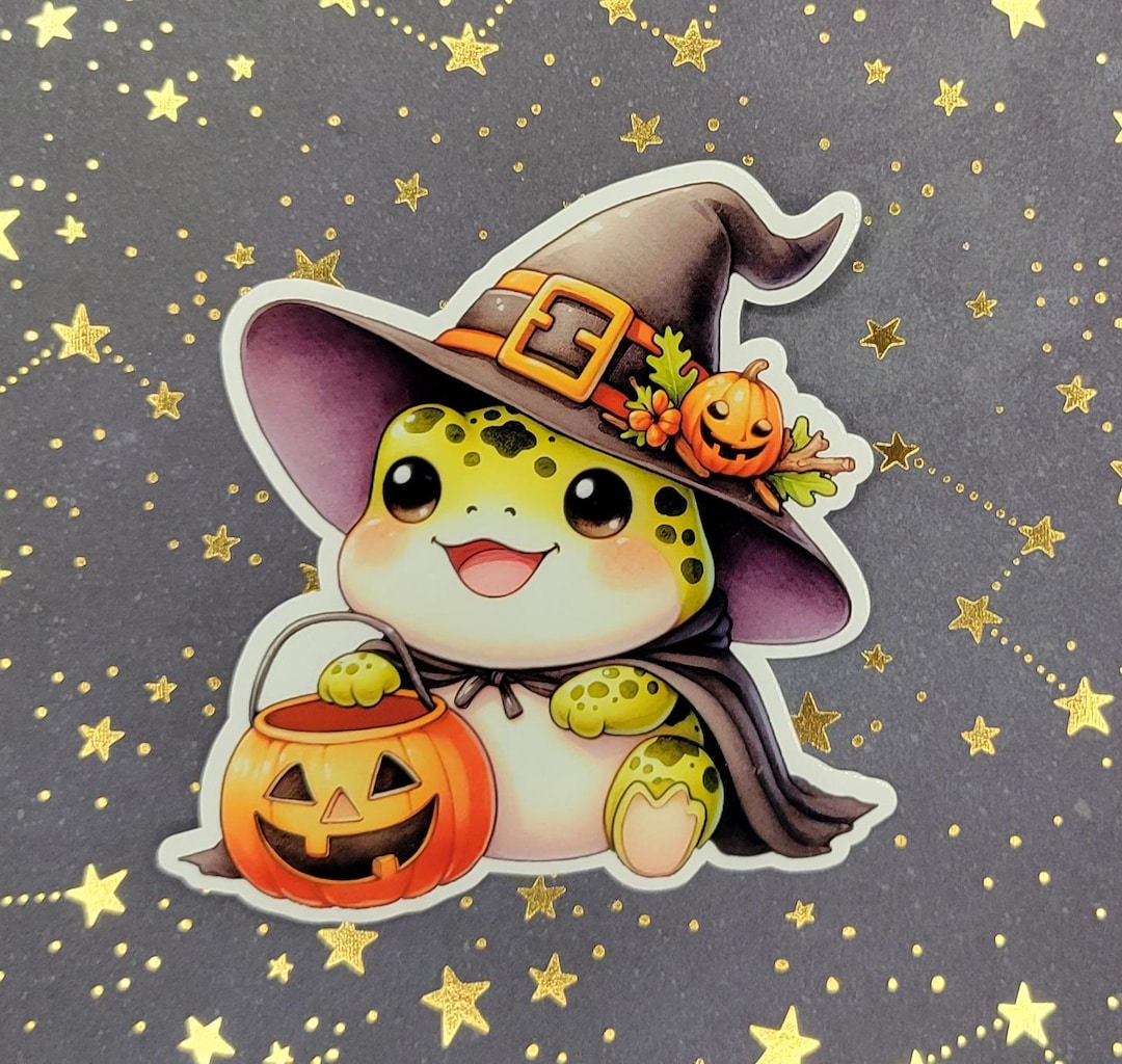 Halloween Toad Vinyl Sticker - Etsy