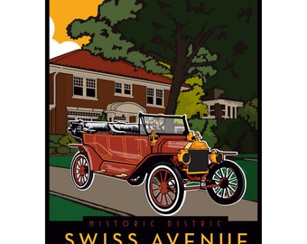 Swiss Avenue Framed Art Print