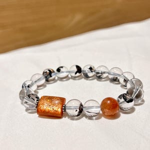 High Quality 10mm Genuine Natural Herkimer Diamond Quartz Beaded bracelet,Jewelry gifts,healing bracelet,energy bracelet