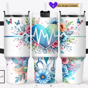 Nurse Life 40oz Tumbler Wrap, Medical Assistant 40 oz Tumbler Sublimation Design, Nurse Wrap Design DIGITAL Download, Healthcare Worker PNG