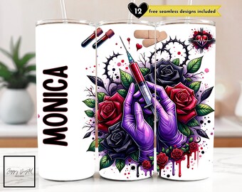Personalized Phlebotomist Tumbler 20oz - Vein Whisperer Gift Stainless Steel Laser Engraved