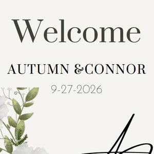 Plaque de bienvenue pour mariage