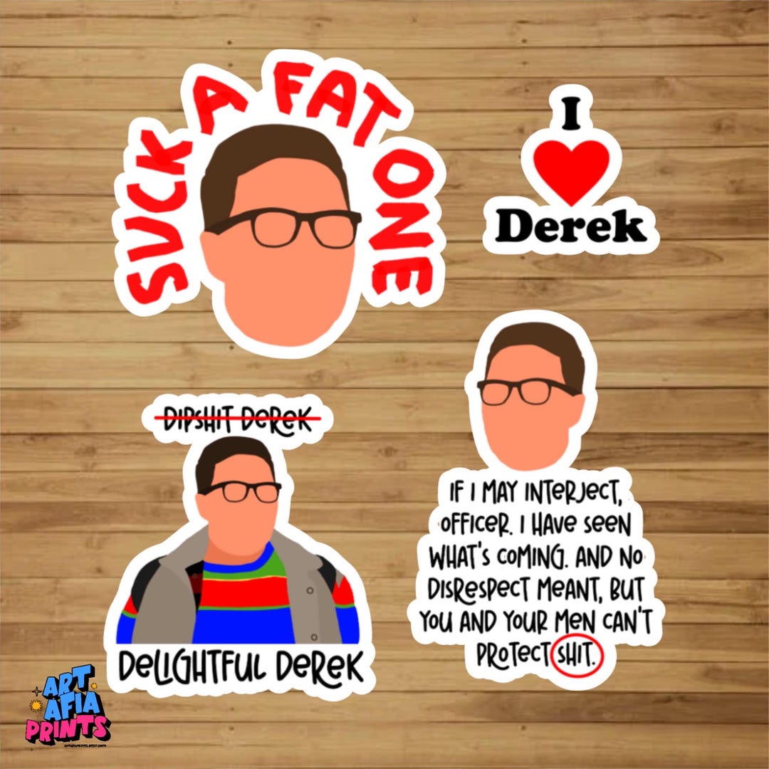 Quotes Fanrt All Derek Quotes Fanart Sticker Sheet - Etsy UK