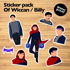 Pegatinas de Billy William, el adolescente wiccano de Agatha All Along - Paquete de pegatinas wiccanas - Calcomanías de vinilo troqueladas - Pegatinas de superhéroes - Regalo para ella