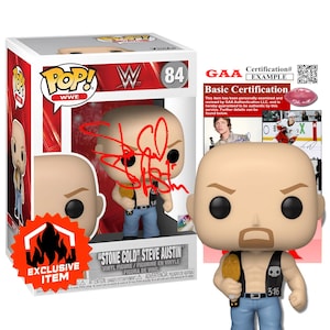 Stone Cold Steve Austin Autographed WWE Funko Pop | WWE | Signature with COA