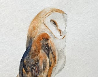 halloween decoration halloween decor barn owl painting owl print Peek a boo nursery art print SEE PHOTOS for more animal prints You pick