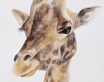 giraffe art print giraffe painting art print for nursery peek a boo animal print kids wall art SEE PHOTOS for all ANIMALS