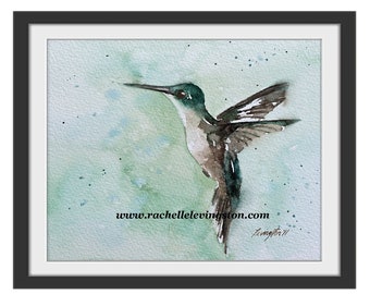 Venta de pintura de acuarela de colibrí pintura arte de colibrí IMPRESIÓN arte de impresión de colibrí Decoración de arte de pared de cocina arte de pájaro SET DE IMPRESIÓN