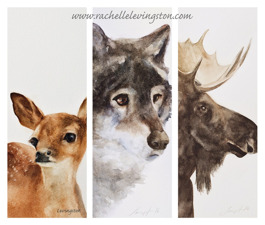 Printable Animal Bookmark. Printable Woodland Animal Bookmark Set ...