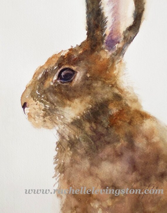 Watercolor Bunny Print: Easter Nursery Art (Digital Download)