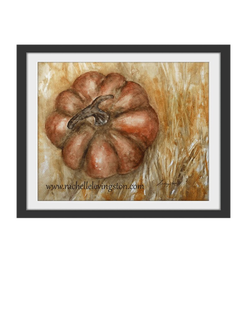 Thanksgiving Painting of pumpkin patch PRINT set Owl Painting Pumpkin painting of Black Cat painting Autumn Fall wall art YOU PICK Decor image 2