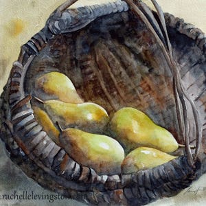Gift for gardener gardening art Kitchen Artwork kitchen wall decor kitchen wall art home decor Pear PRINT pear painting Pear still life