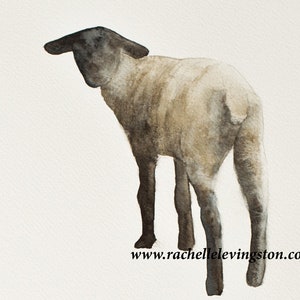 Watercolor Lamb Print Set: Religious Easter Art image 7