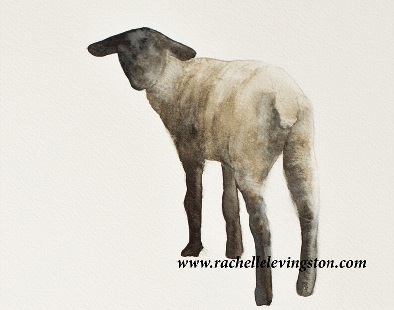 Watercolor Lamb Print Set: Religious Easter Art image 7