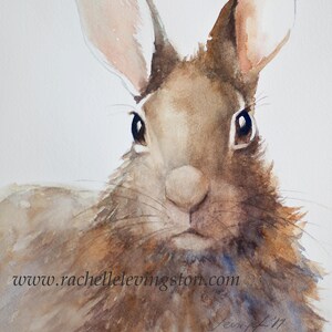 Easter Painting of rabbit PRINT Bunny print of bunny. Watercolor Painting of bunny. Nursery art print of rabbit.  Easter bunny wall art