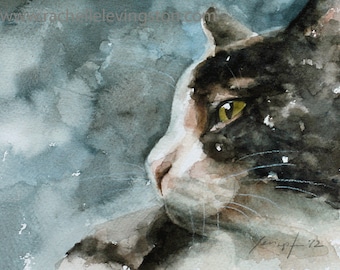 Custom portrait Custom pet portrait custom cat painting Commissioned cat Portrait cat lover gift artwork made to order bunny dog puppy