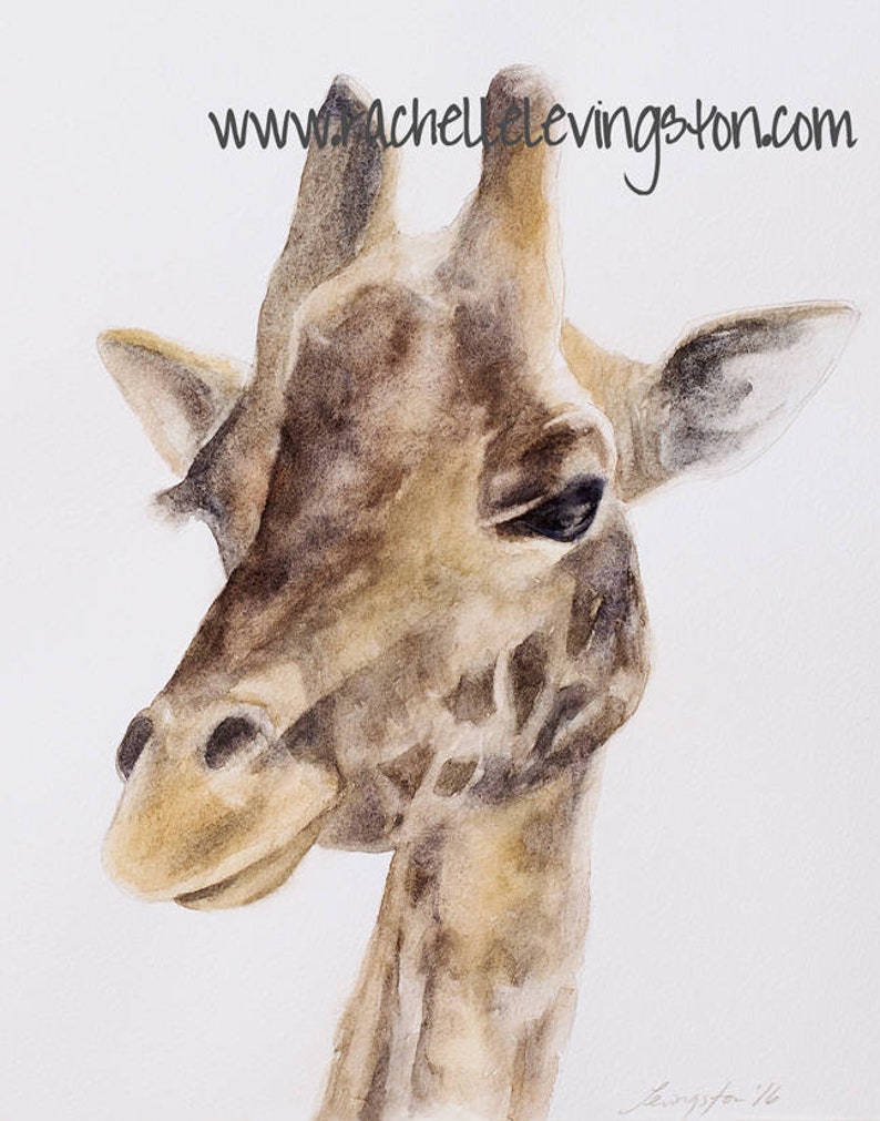 giraffe art print giraffe painting art print for nursery peek a boo animal print kids wall art SEE PHOTOS for all ANIMALS image 1