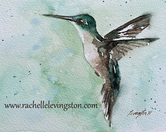 for her watercolor painting bird art print bird PRINT SET painting of Hummingbird painting art Print hummingbird mothers day gift You PICK