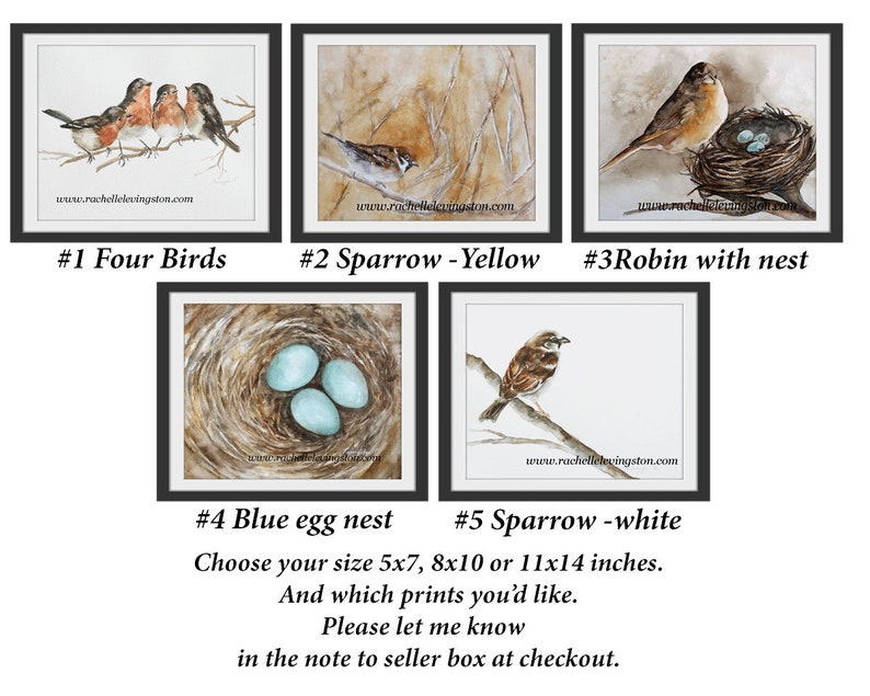Mom gift watercolor bird painting Watercolor Nest PRINT-Robin Painting of nest wall art Bird Nest PAINTING egg blue 3 eggs. For her image 2