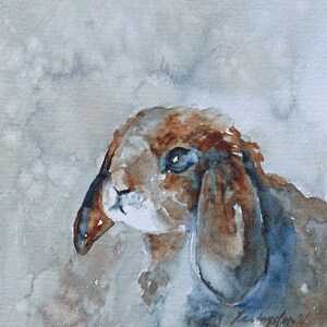 Easter decor. Easter Print Watercolor Bunny art PRINT. bunny print easter. LARGE easter Bunny painting
