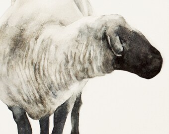Sheep Watercolor Print Set: Modern Farmhouse Nursery Art