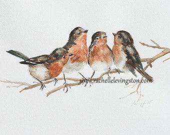 INSTANT DOWNLOAD bird painting in watercolor