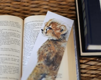 PRINTABLE baby cheetah bookmarks CHEETAH Instant download Printable watercolor bookmark Gift for reader. Book lover Animal bookmark Digital