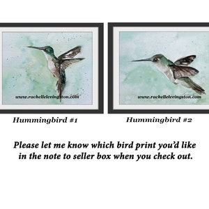 Painting of hummingbird. Mom Gift. Hostess gift. Hummingbird PRINT SET. Sale kitchen wall art. Hummingbird art PRINT. Kitchen watercolor image 3