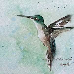 for her. Watercolor painting of a bird. Art print of a bird. PRINT SET. painting of Hummingbird. painting. Mothers day gift under 20