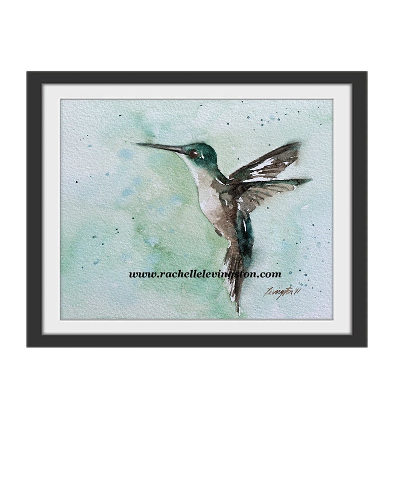 Painting of hummingbird. Mom Gift. Hostess gift. Hummingbird PRINT SET. Sale kitchen wall art. Hummingbird art PRINT. Kitchen watercolor image 4