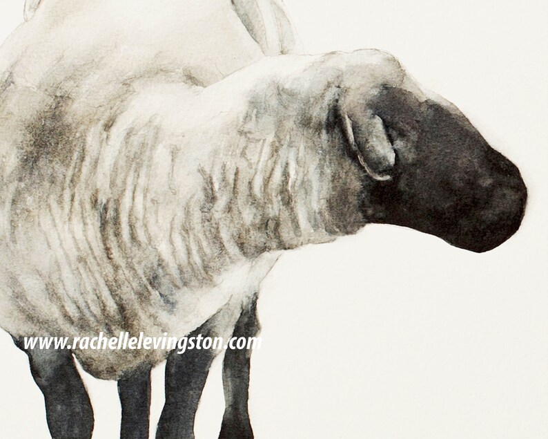 Watercolor Lamb Print Set: Religious Easter Art image 6