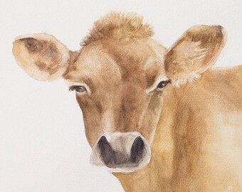 Farmhouse art farmhouse decor for farmhouse art cow painting in watercolor peek a boo animal print SEE PHOTOS to view all ANIMALS. You Pick