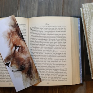 Printable animal bookmark Printable elephant bookmark Printable giraffe bookmark. Lion Watercolor Digital download animal party favor