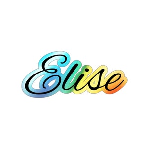 Custom Vinyl Name Decal , Name Sticker , Vinyl Stickers , Holographic Name Decal , Name Decal , Custom Name Sticker