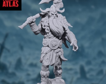 Frost Giant Dnd Mini | Norse Berserker Dungeons and Dragons Miniature | By Monster Atlas