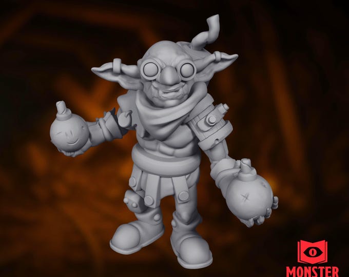 Goblin Bomber Mini | Resin Miniature for RPG, D&D | Monster Atlas