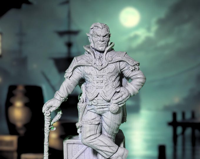 Halfling Crime Boss Miniature - Merchant, Mastermind, or Rogue NPC for Tabletop RPG Games - by DM Stash