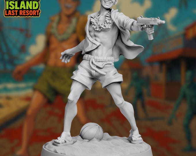 Pistol-Wielding Soldier Mini | Tactical Male Survivor for Modern Post-Apocalyptic TTRPGs | By Vaultz
