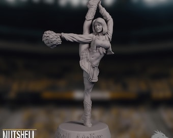 Cheerleader Resin Model Kit | High Kick Pose, Adult Collector | Nutshell Atelier