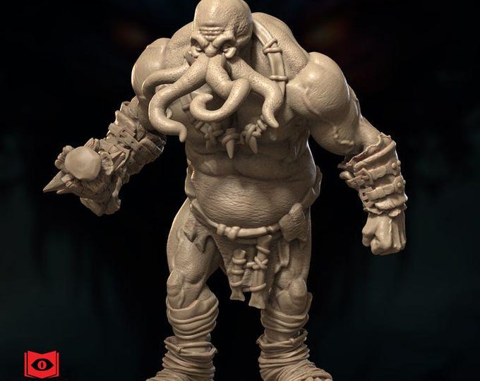 Ogre Ceremorph Miniature | Tentacled Flayer, Large Monster