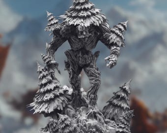 Snowcapped Treant Monster Mini | Towering Forest Guardian Miniature | By DM Stash