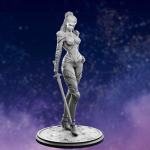 Weibliche Elven Klingensängerin Mini | Sexy Kämpferin mit NSFW Option | Rollenspiel Miniatur von 3Darts