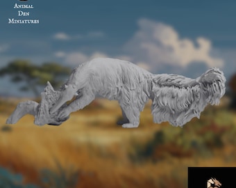 Giant Anteater Mini | Wildlife Creature Miniature | Paintable Models | By Animal Den Miniatures